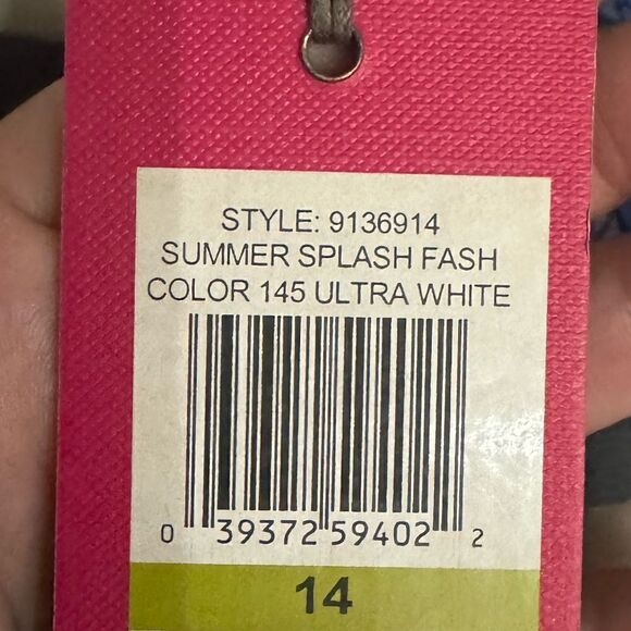 Vince Camuto Sleeveless Shift Dress Summer Splash Black and White Sz 14 NWT - Picture 12 of 12